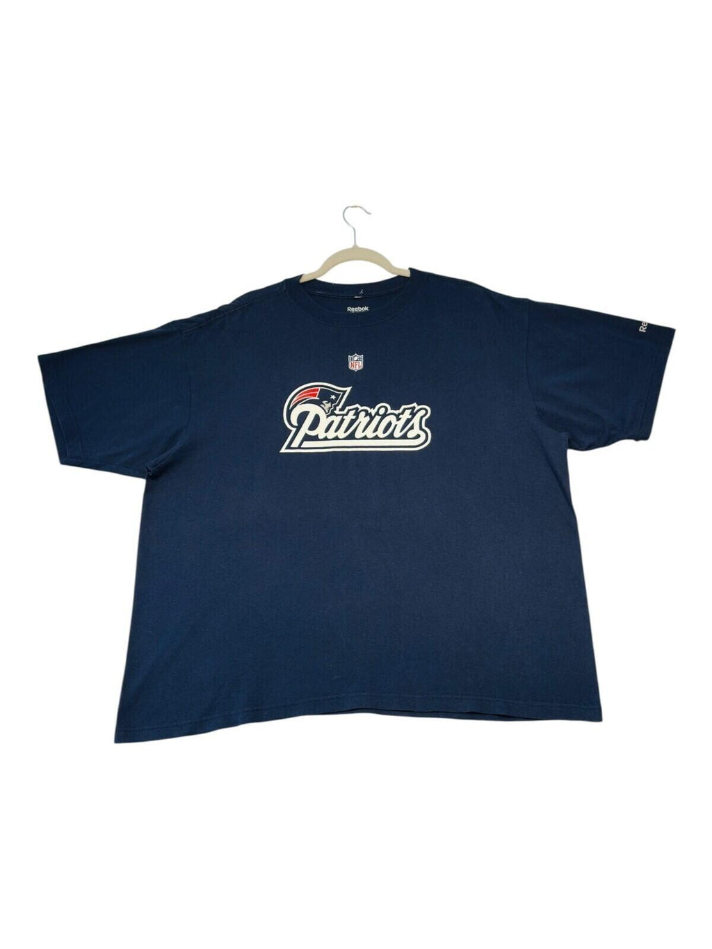 Reebok Patriots T-Shirt Men's UK Size XL Blue Short Sleeve
