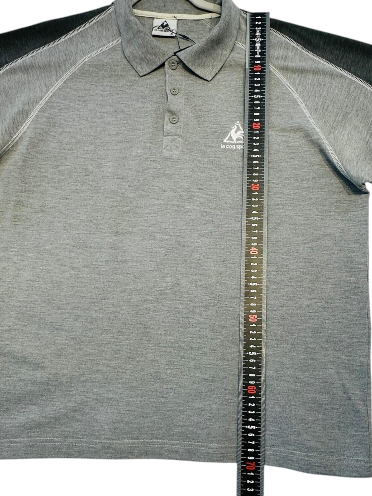 Le Coq Sportif Polo Shirt Men's UK Size XL Grey Short Sleeve