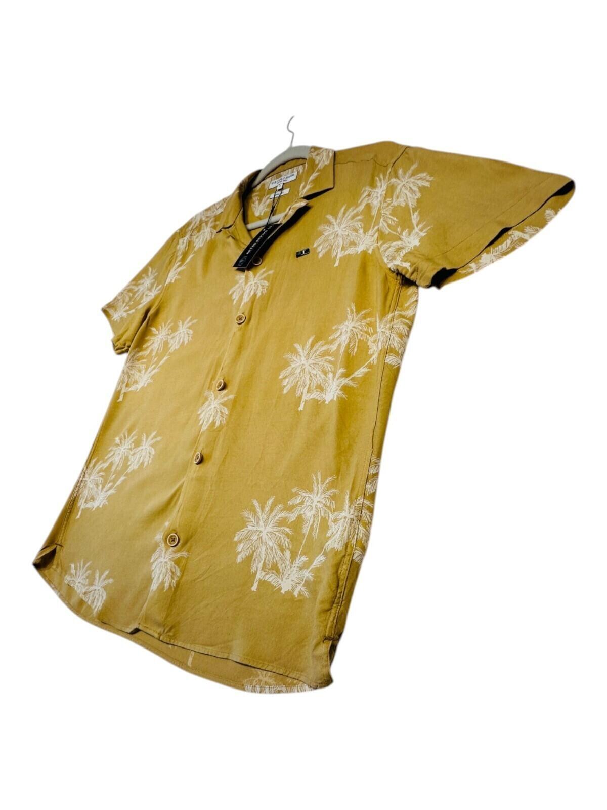U.S. Polo Assn. Shirt Men's UK Size S Yellow Palm Tree