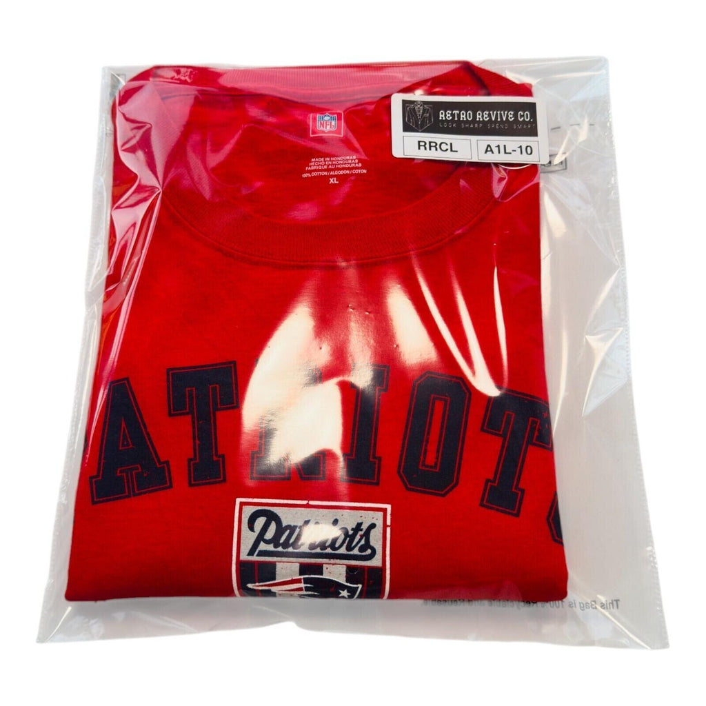 NFL Patriots T-Shirt Men's UK Size XL Red Short Sleeve