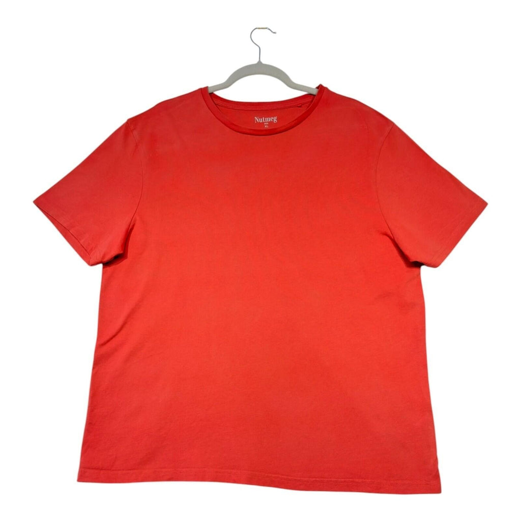 Nutmeg T-Shirt Men's Uk Size XL Red Short Sleeve Crew Neck
