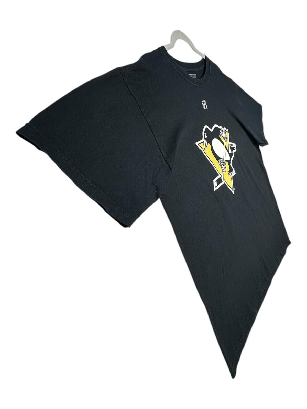 Reebok Penguin's T-Shirt Men's UK Size L Black Short Sleeve