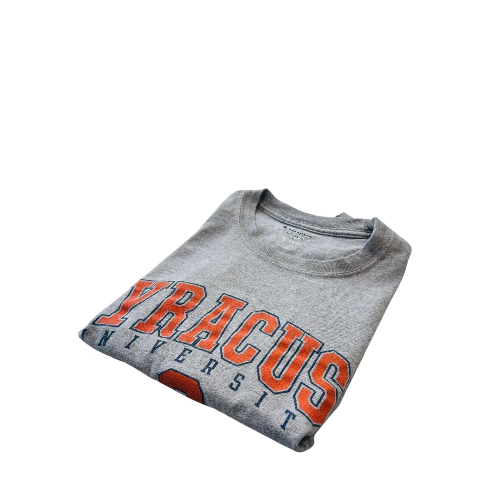 Champion Syracuse T-Shirt Men's UK Size S Grey Short Sleeve