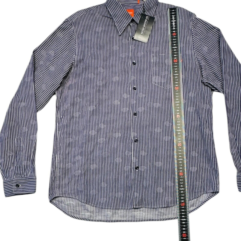 Hugo Boss Shirt Men's UK Size L Blue Stripe Designer