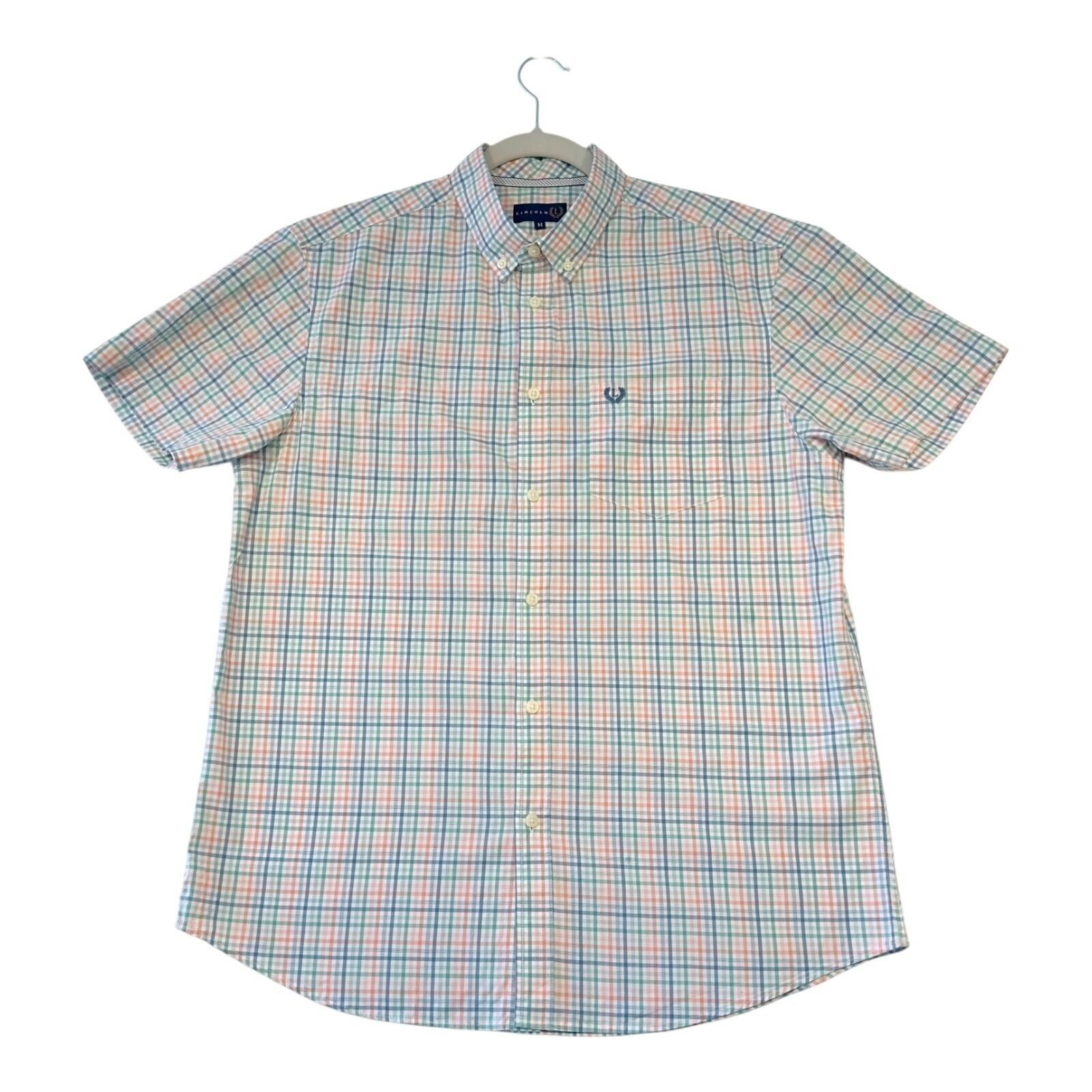 Lincoln Shirt Men's Uk Size M Multicolour Embroidered Logo