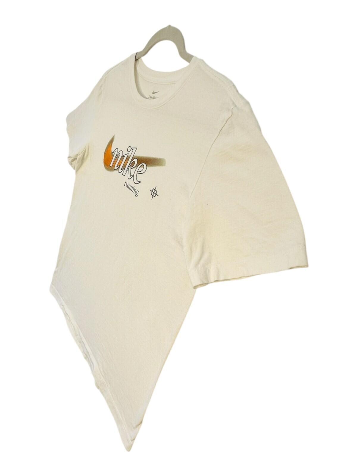 Nike Running T-Shirt Men's UK Size M White Graphic Print