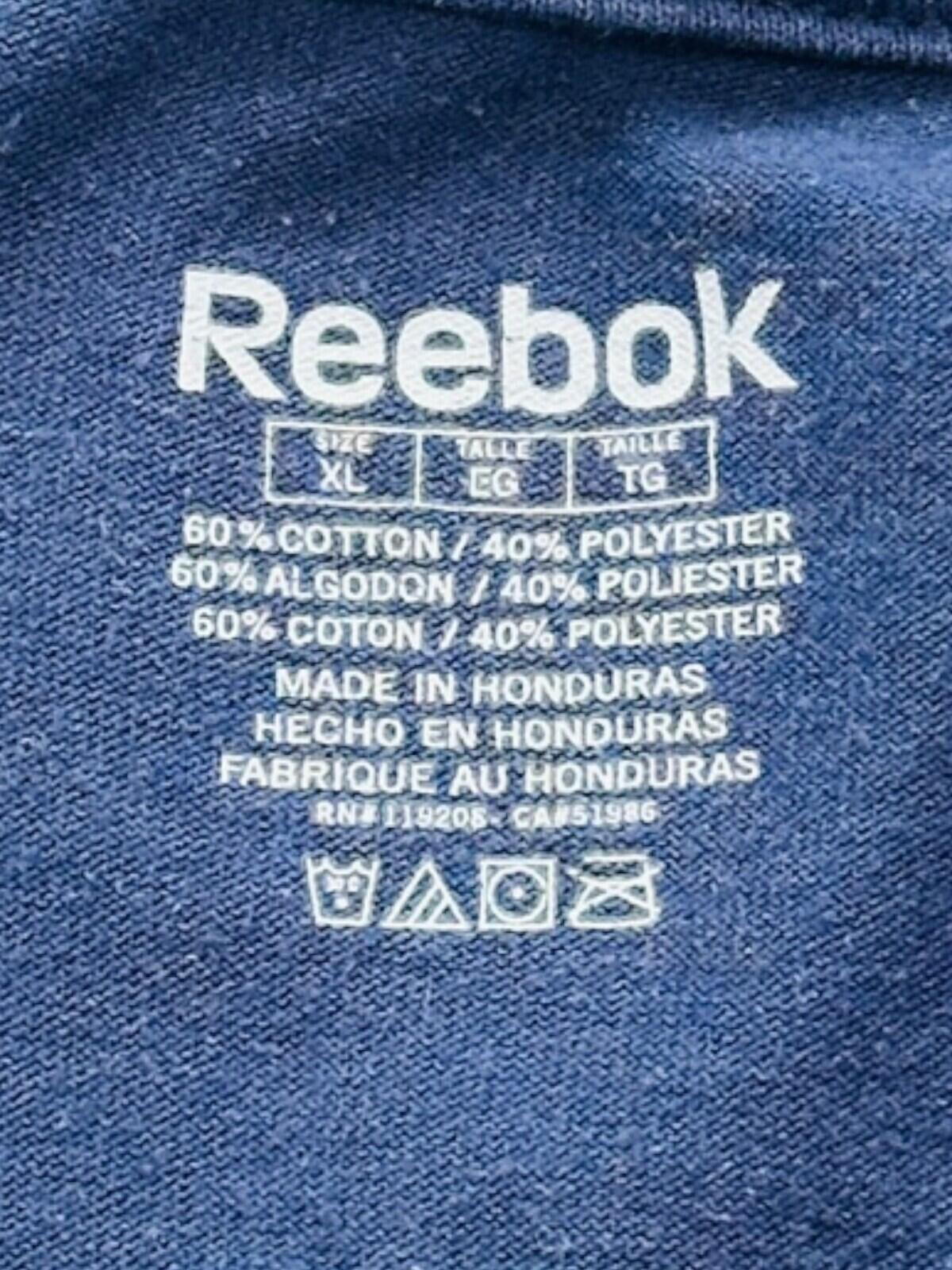 Reebok Patriots T-Shirt Men's UK Size XL Blue Short Sleeve