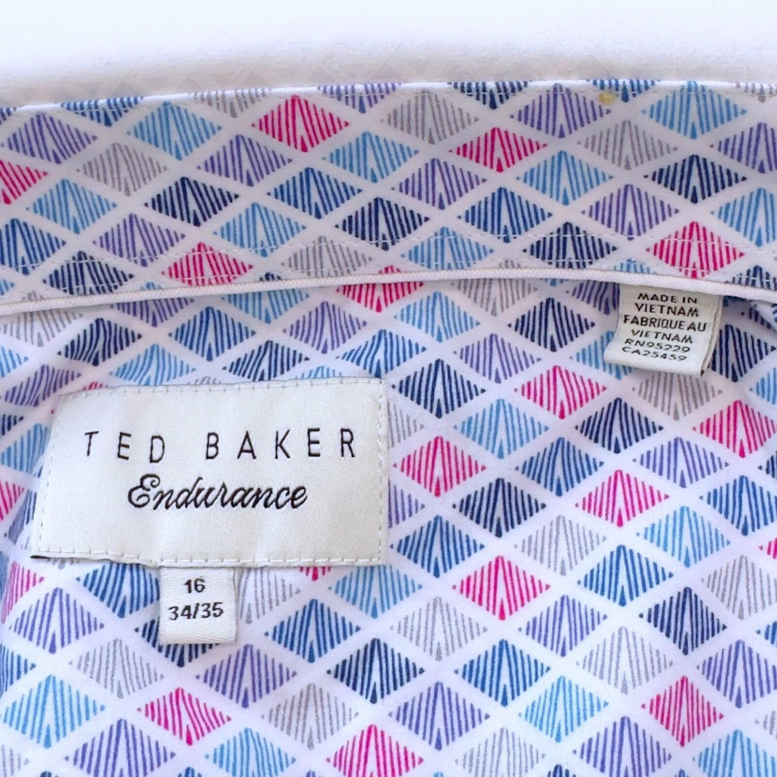 Ted Baker Endurance Men's Uk Size M White Long Sleeve