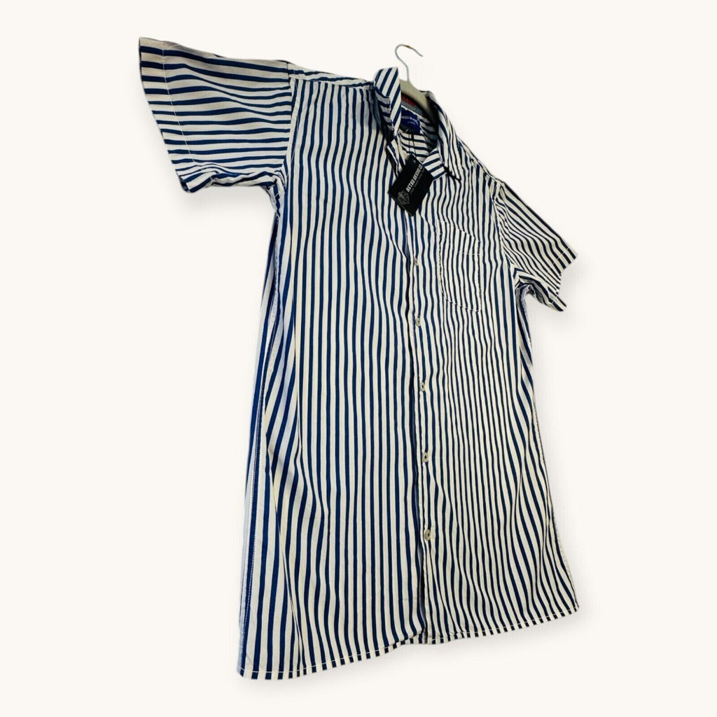 Jack & Jones Shirt Men's UK Size S White and Blue Striped
