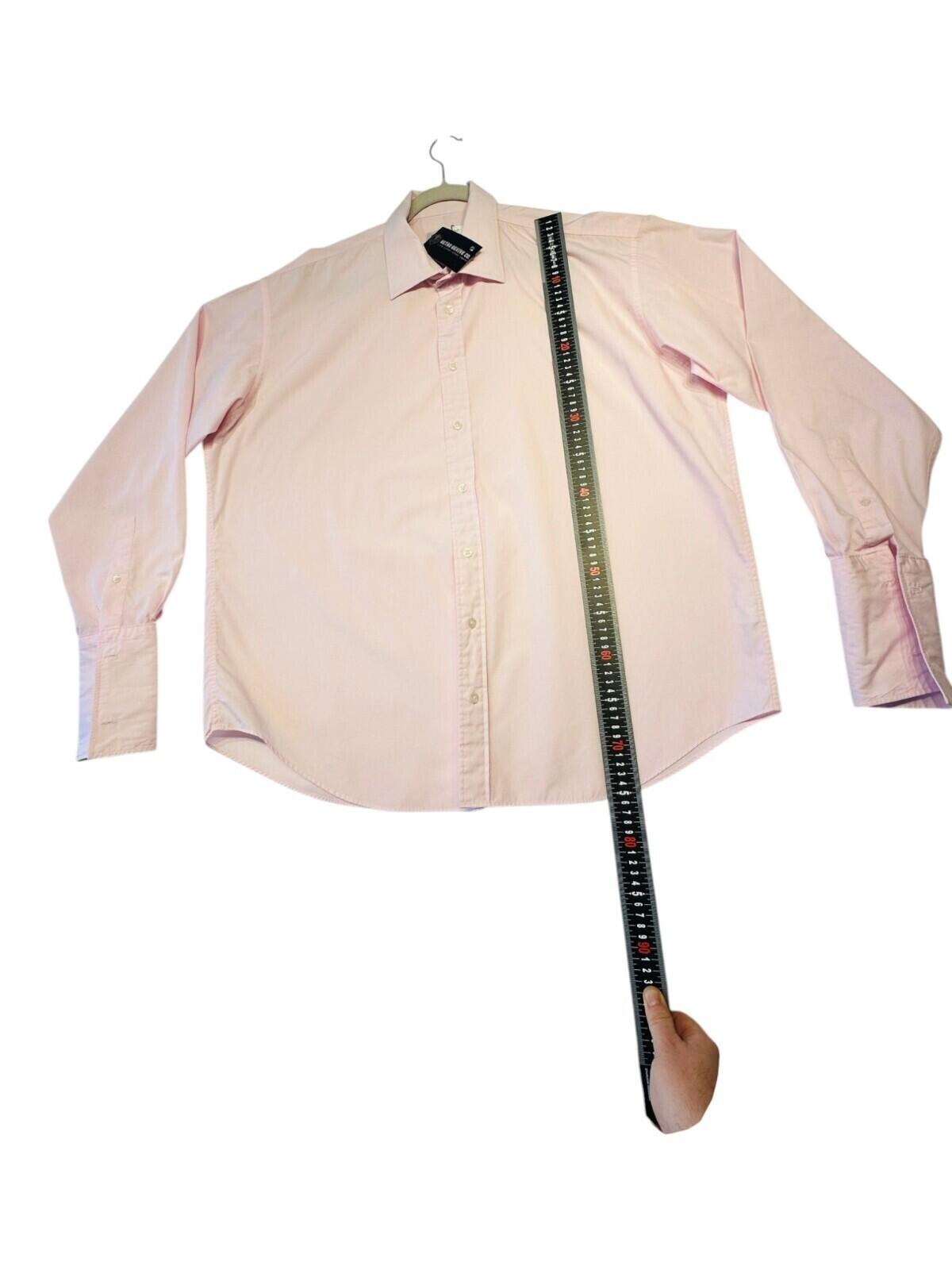 Yves Saint Laurent Shirt Men's UK Size 2XL Pink French Cuff