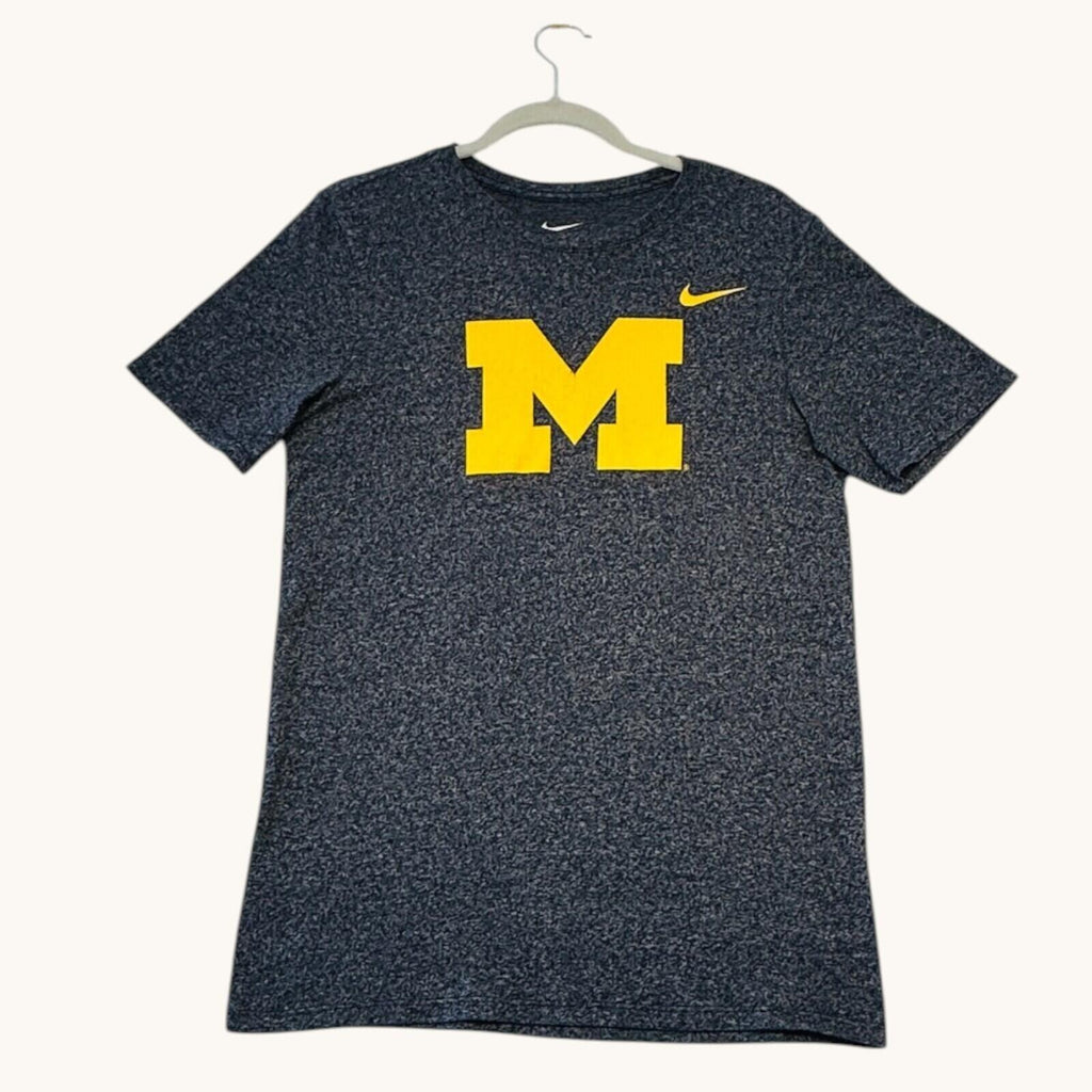 Nike Michigan Wolverines T-Shirt Men's UK Size S Grey