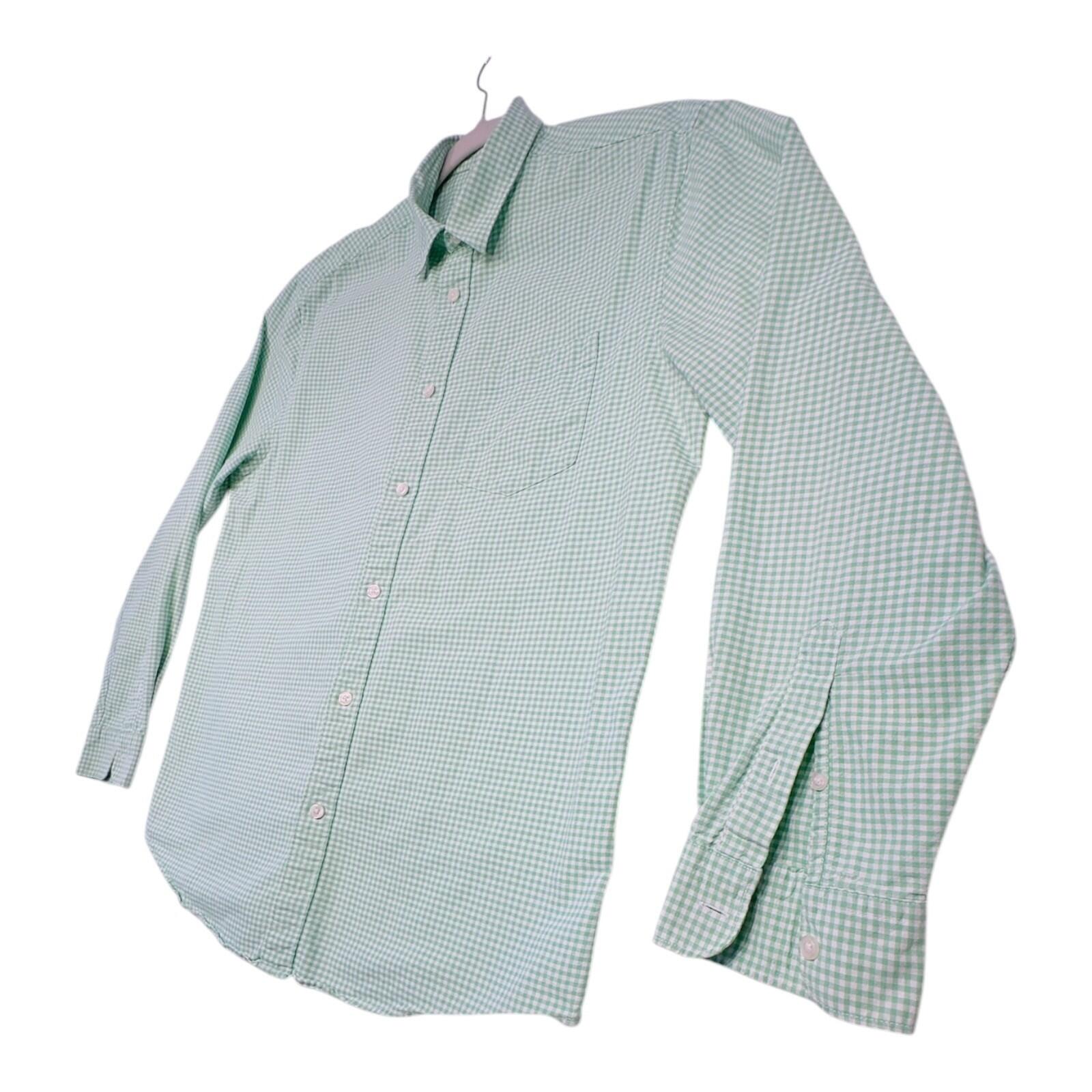 Tu Man Shirt Men's UK Size L Green Check Long Sleeve