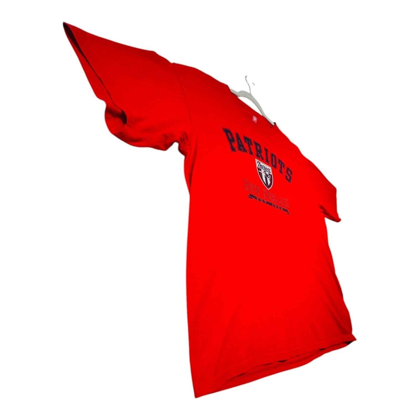 NFL Patriots T-Shirt Men's UK Size XL Red Short Sleeve