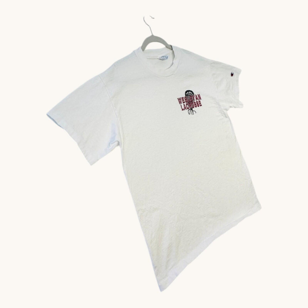 Champion Wesleyan Lacrosse T-Shirt Men's UK Size L White