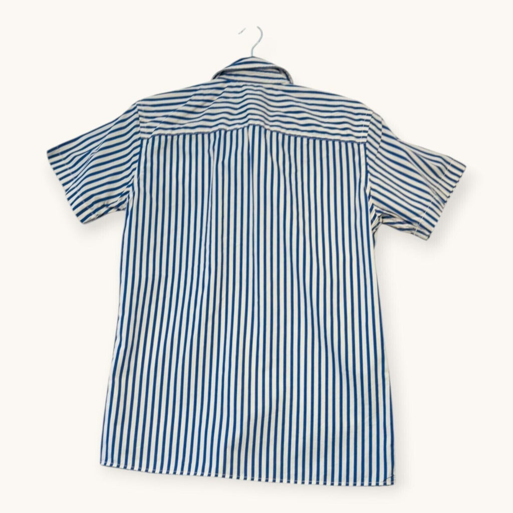 Jack & Jones Shirt Men's UK Size S White and Blue Striped