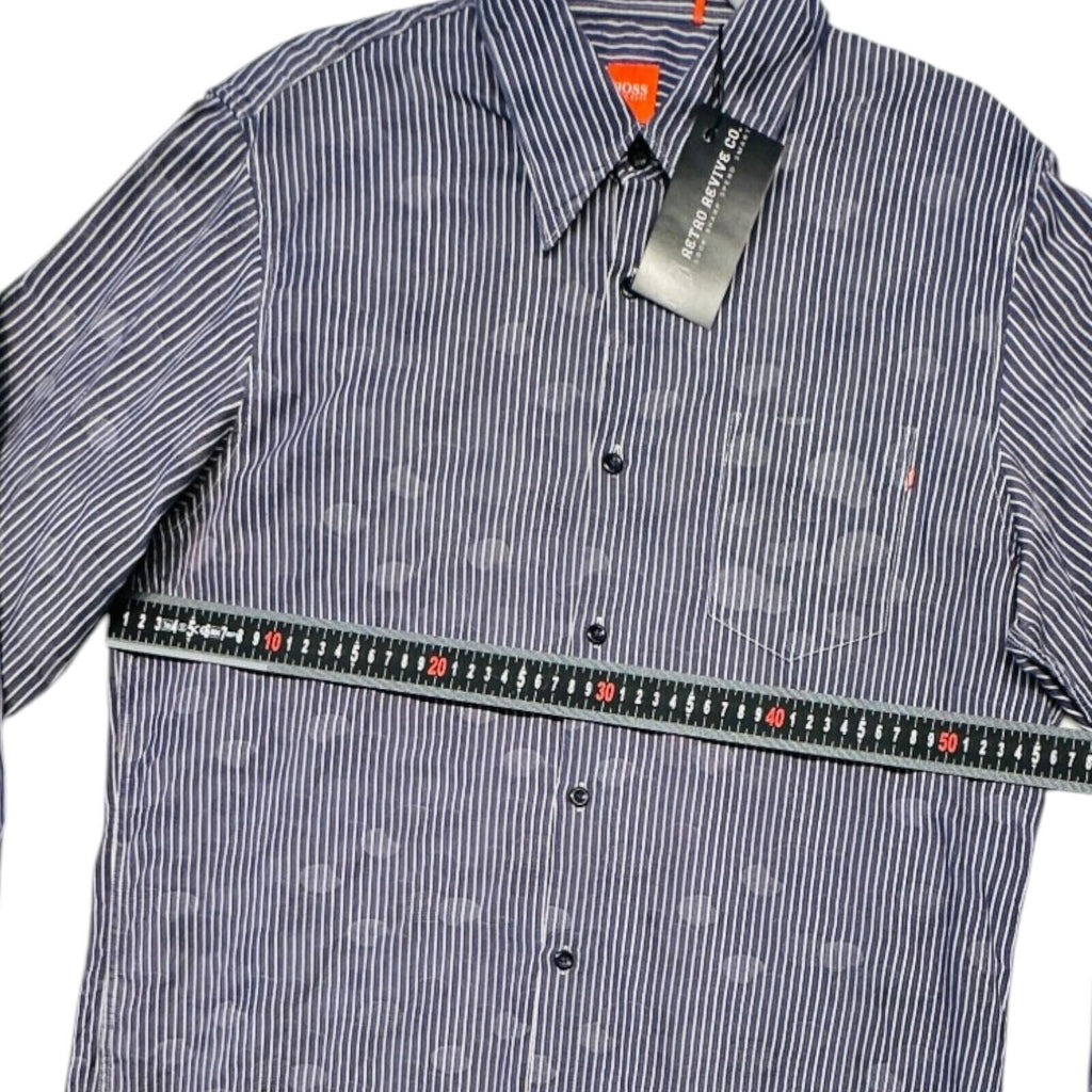 Hugo Boss Shirt Men's UK Size L Blue Stripe Designer
