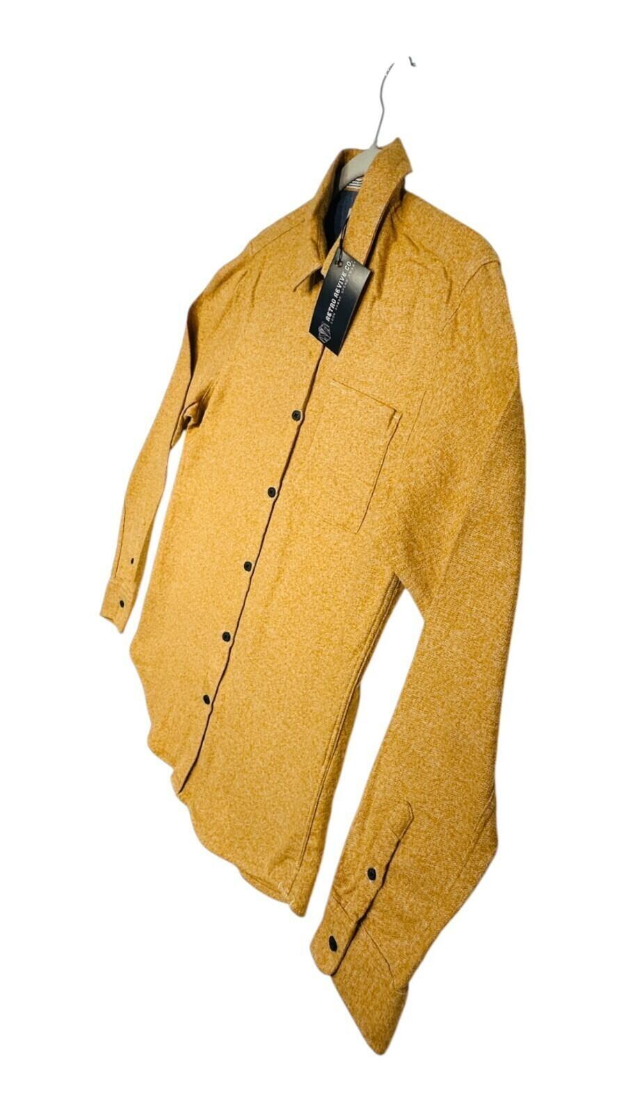 Mantaray Shirt Men's UK Size S Yellow Flannel Pocket