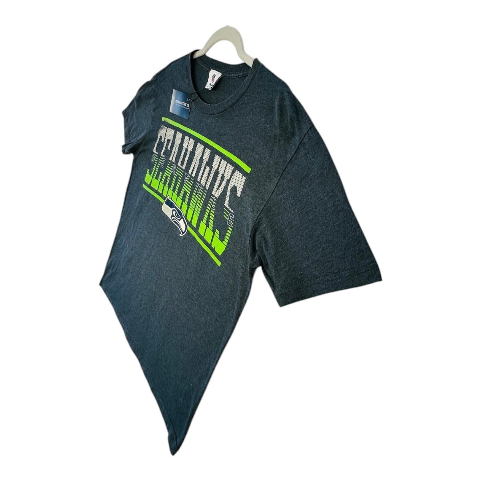 NFL Seahawks T-Shirt Men's UK Size L Grey Graphic Print