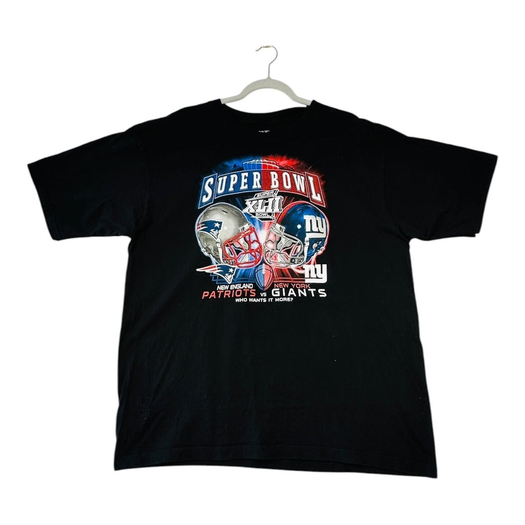 Reebok Patriots vs Giants T-Shirt Men's UK Size XL Black
