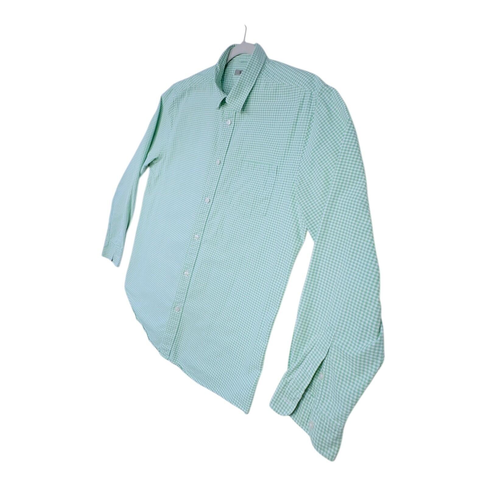 Tu Man Shirt Men's UK Size L Green Check Long Sleeve