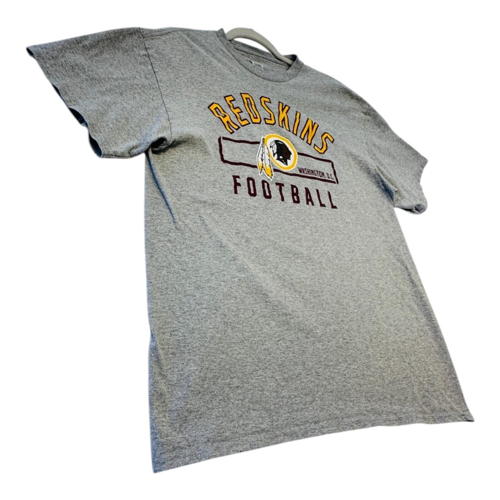 NFL Redskins T-Shirt Men's UK Size L Grey Graphic Print
