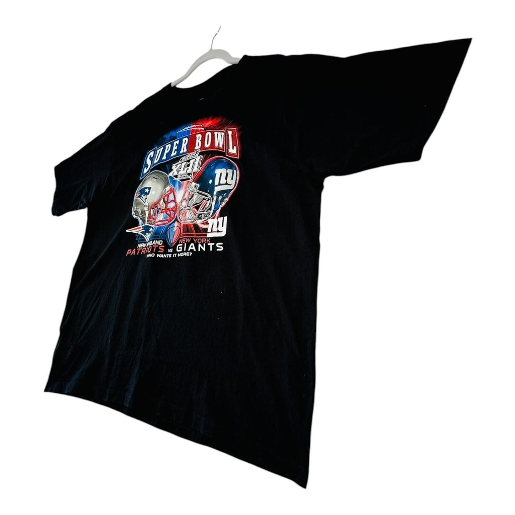 Reebok Patriots vs Giants T-Shirt Men's UK Size XL Black