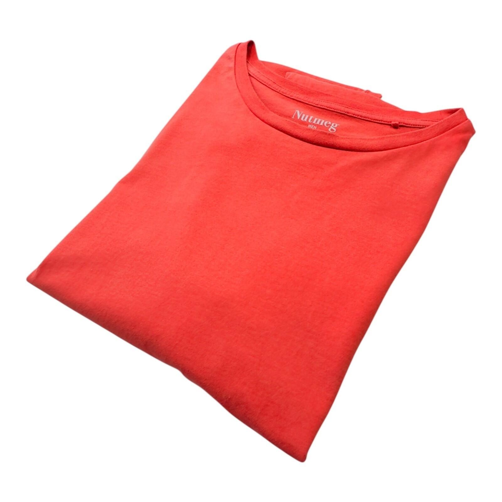 Nutmeg T-Shirt Men's Uk Size XL Red Short Sleeve Crew Neck