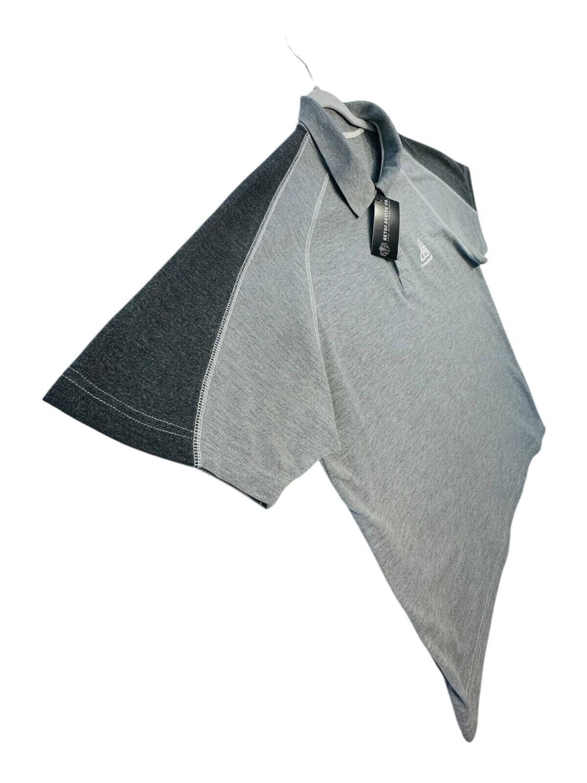 Le Coq Sportif Polo Shirt Men's UK Size XL Grey Short Sleeve