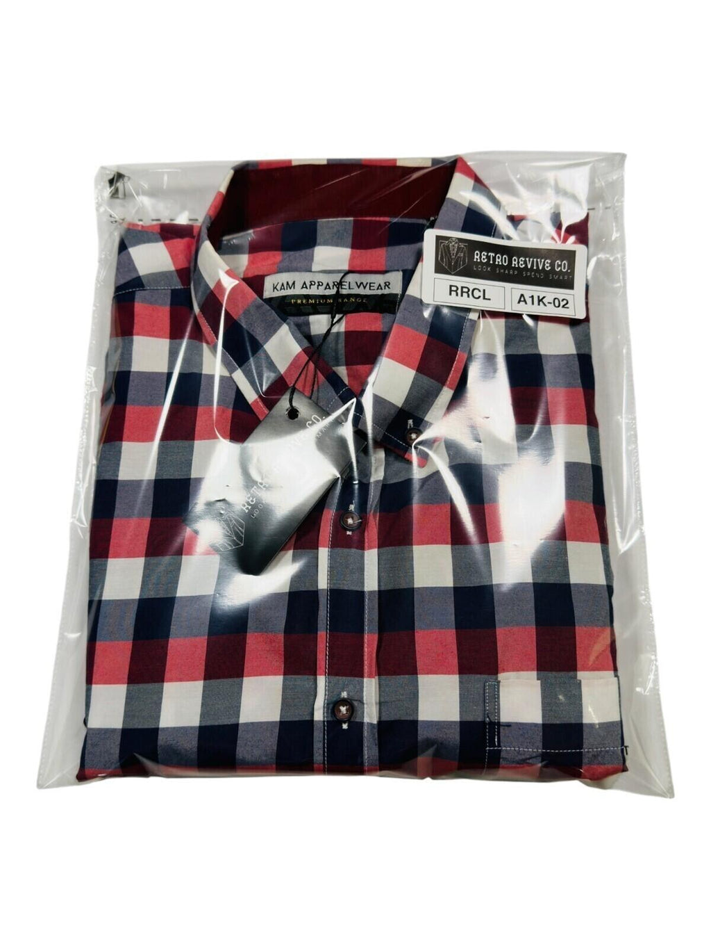 Kam Apparel Wear Shirt Men's UK Size 4XL Red Check Pocket