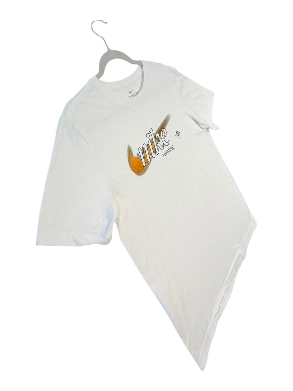 Nike Running T-Shirt Men's UK Size M White Graphic Print