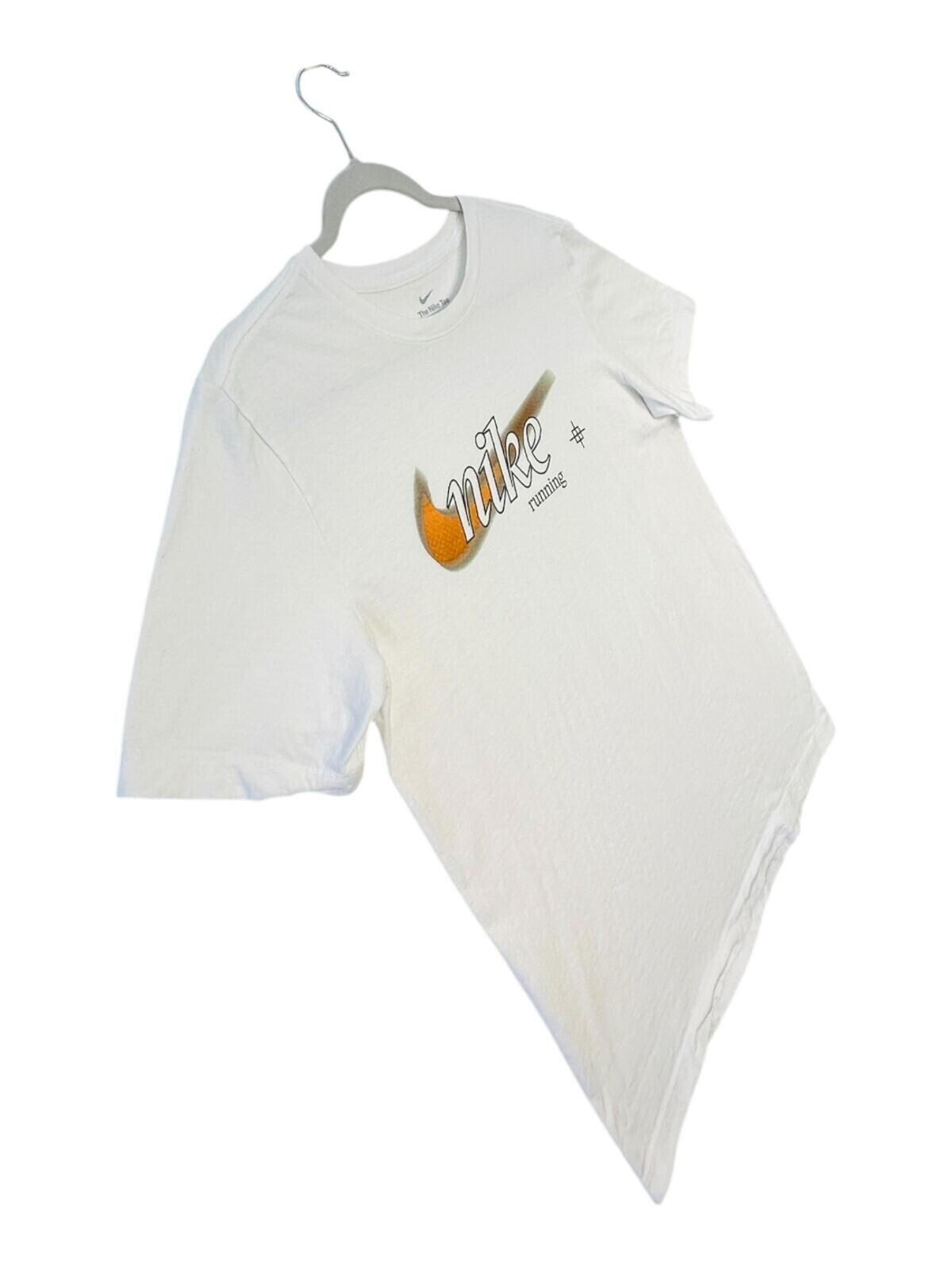 Nike Running T-Shirt Men's UK Size M White Graphic Print
