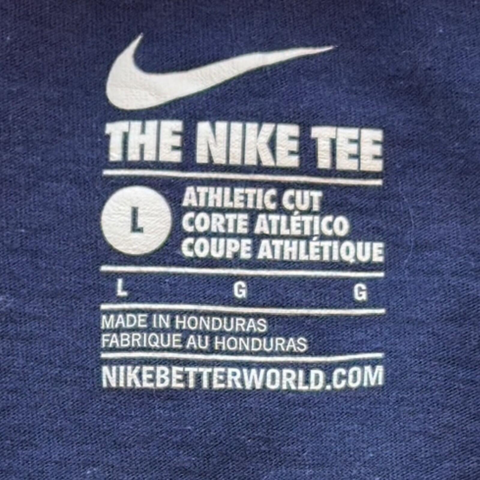 Nike Denver Broncos T-Shirt Men's UK Size L Blue Crew Neck
