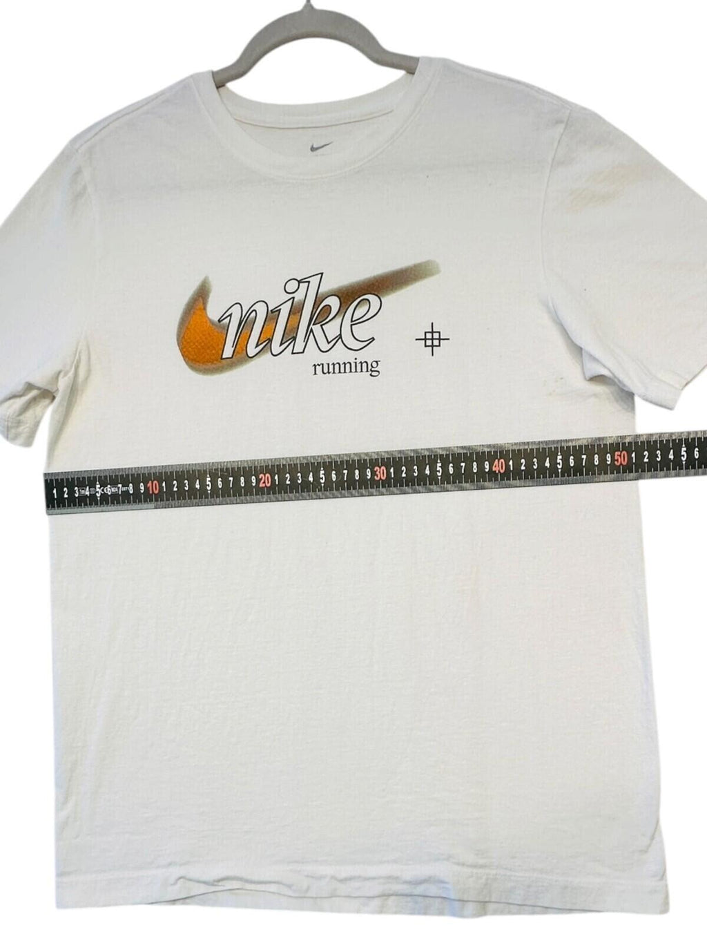 Nike Running T-Shirt Men's UK Size M White Graphic Print