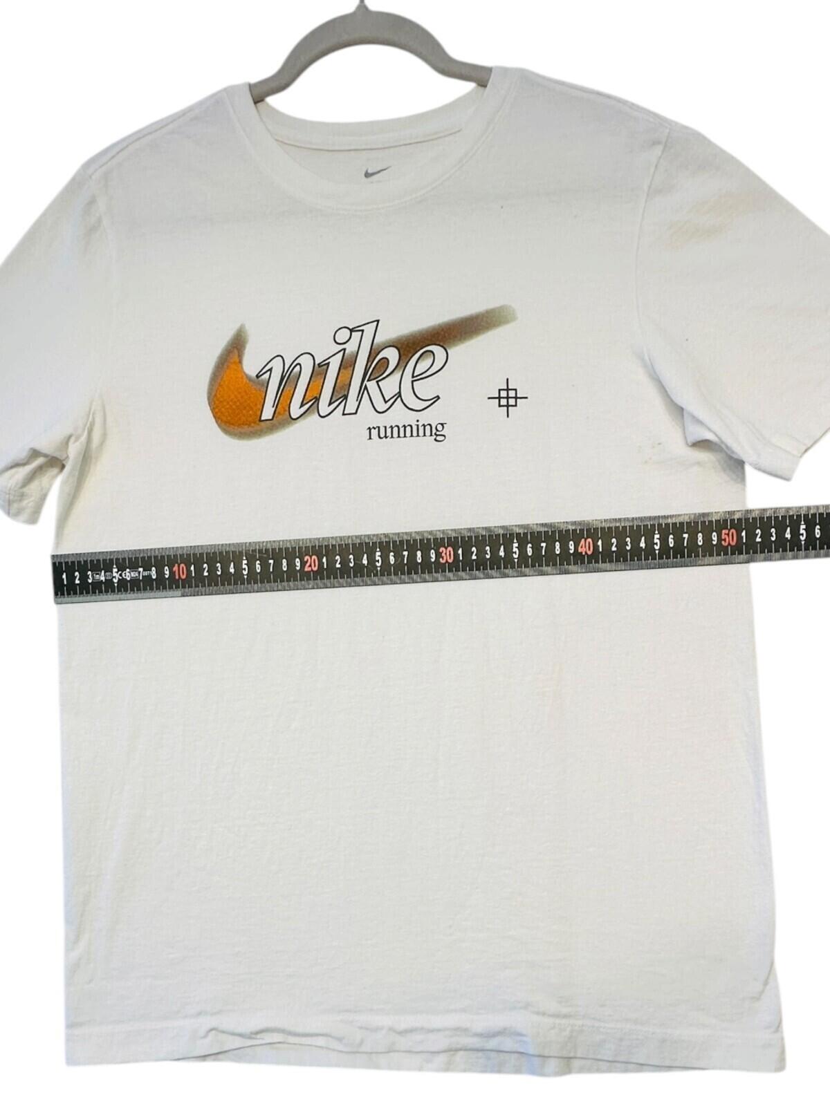 Nike Running T-Shirt Men's UK Size M White Graphic Print