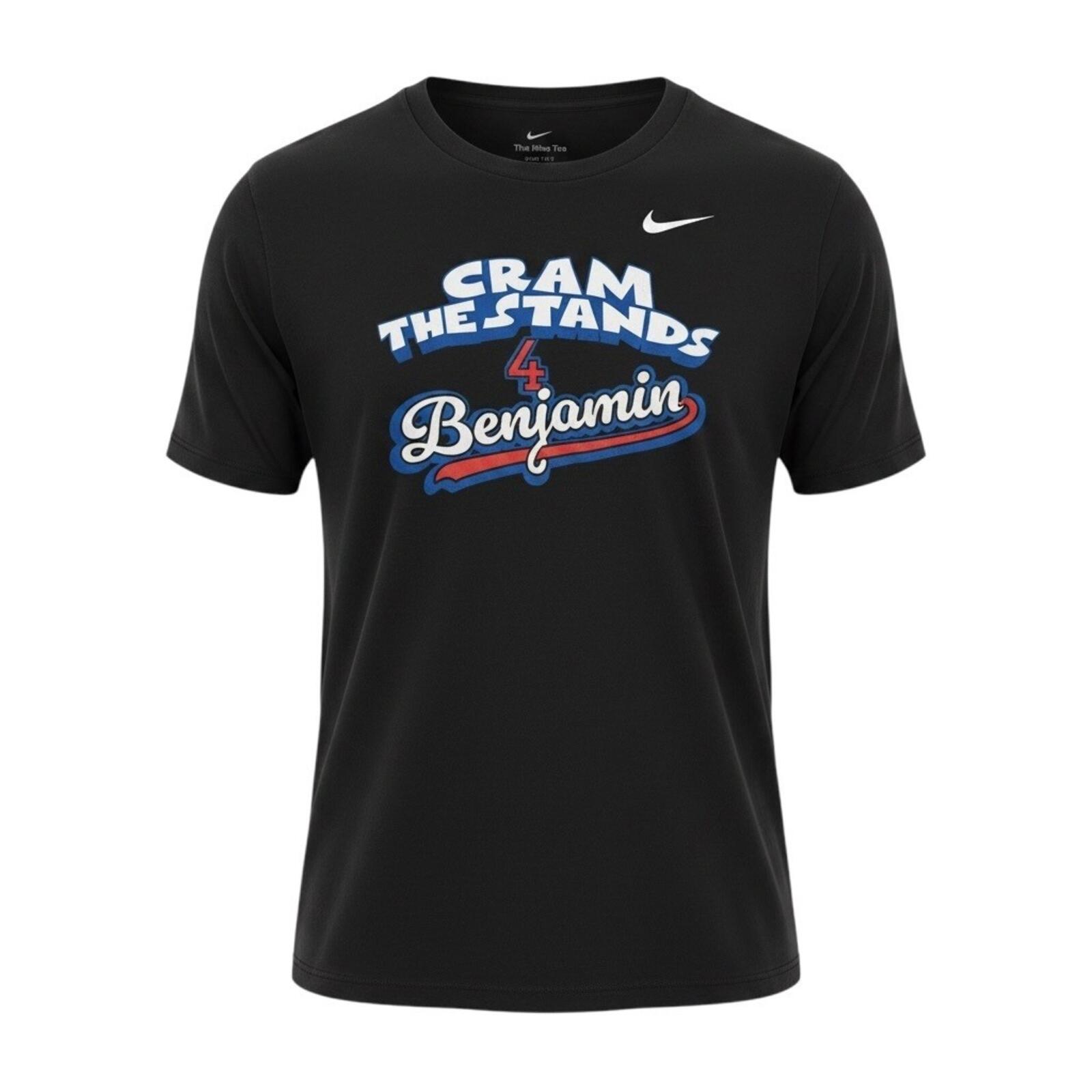 Nike Cram The Stands T-Shirt Men's UK Size L Black Crew Neck