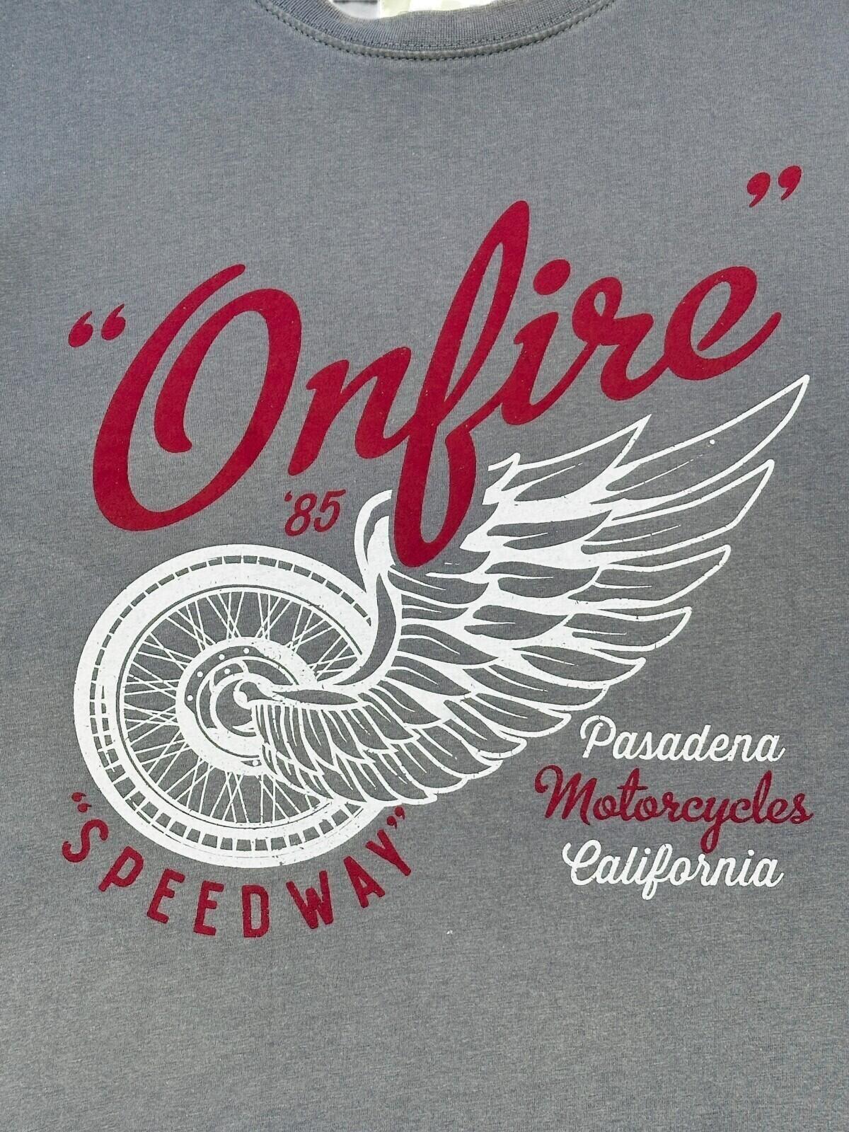 Onfire T-Shirt Men's UK Size M Grey Graphic Print