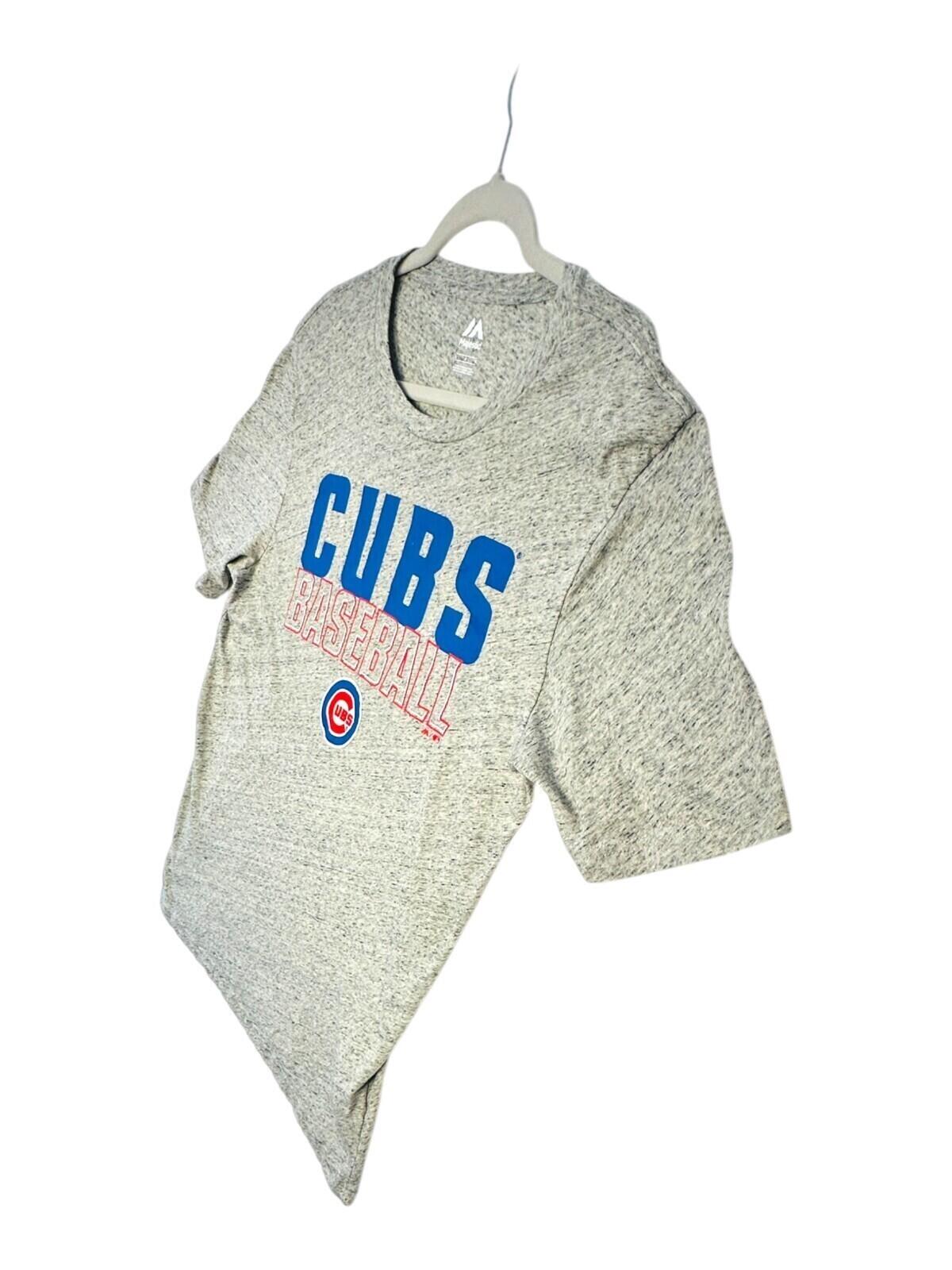 Majestic Cubs Baseball T-Shirt Men's UK Size L Grey