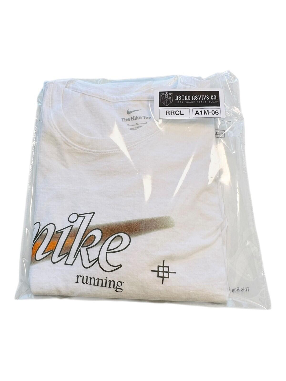 Nike Running T-Shirt Men's UK Size M White Graphic Print