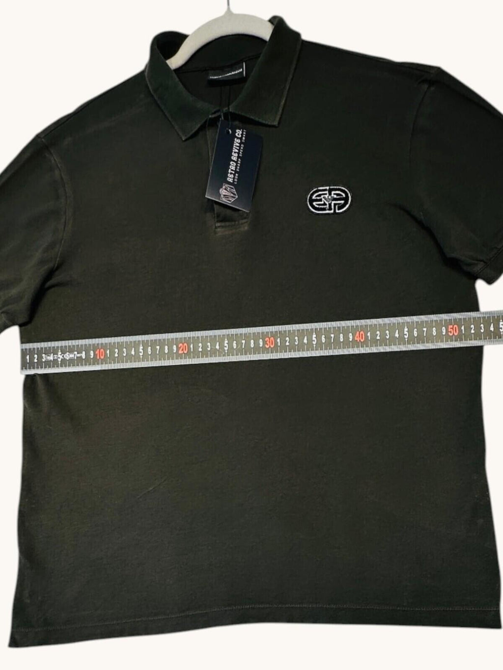 Emporio Armani Polo Shirt Men's UK Size M Green Embroidered