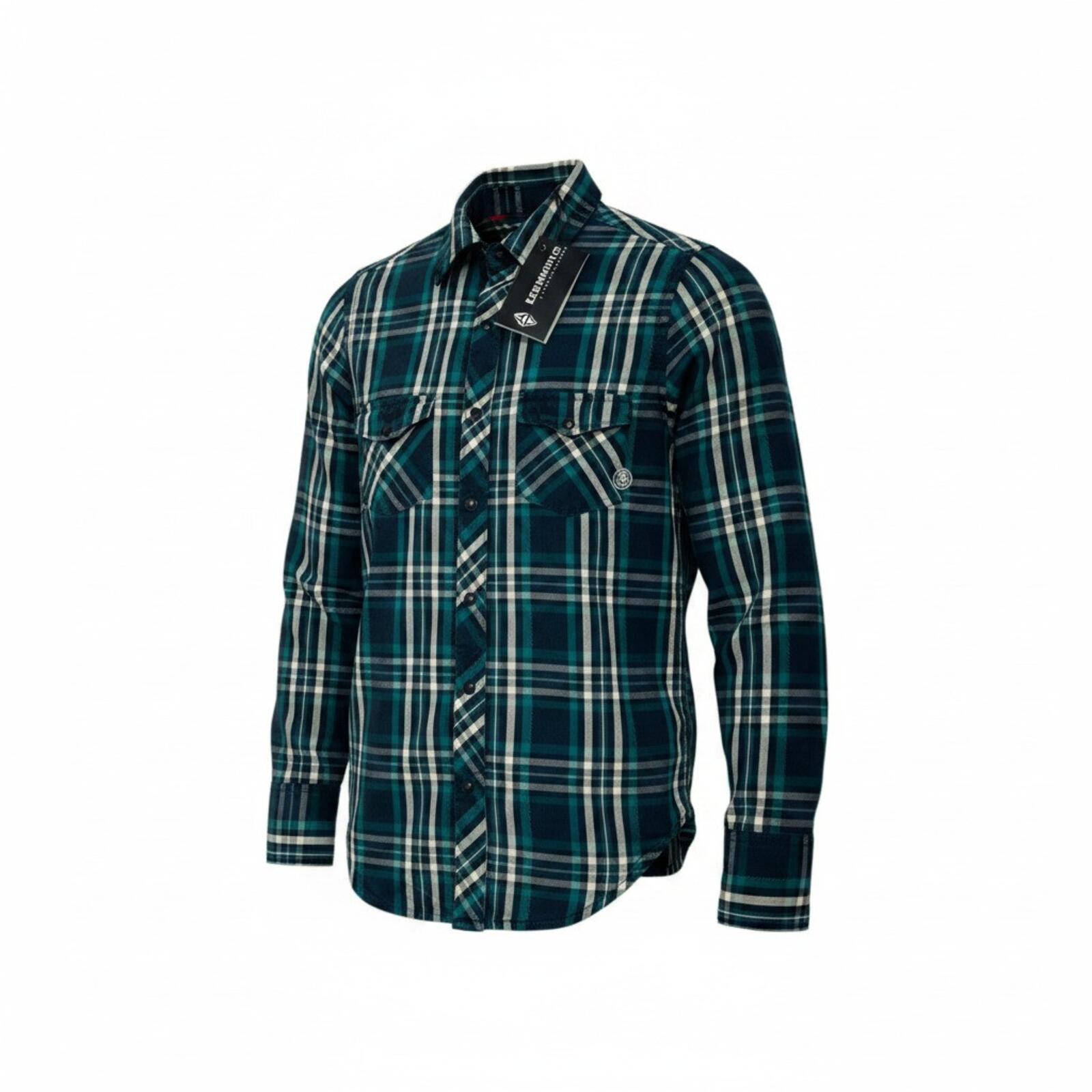 Element Shirt Men's UK Size XS Blue Plaid Pocket Embroidered