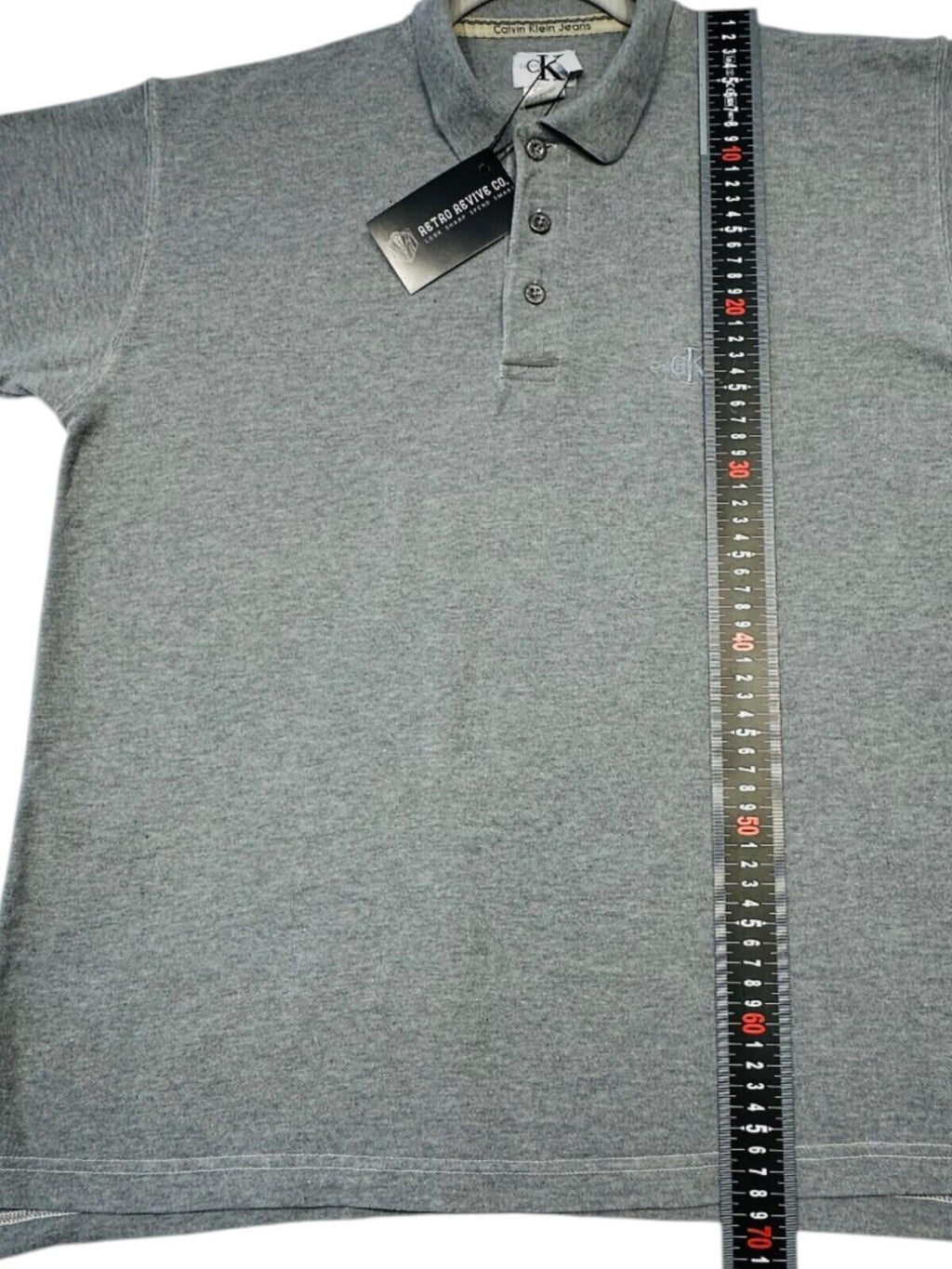 Calvin Klein Jeans Polo Shirt Men's UK Size M Grey