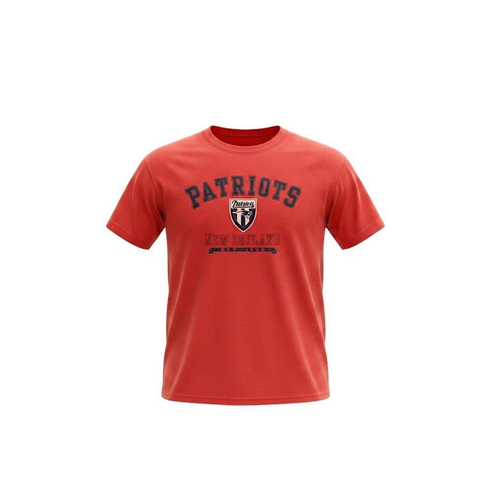 NFL Patriots T-Shirt Men's UK Size XL Red Short Sleeve