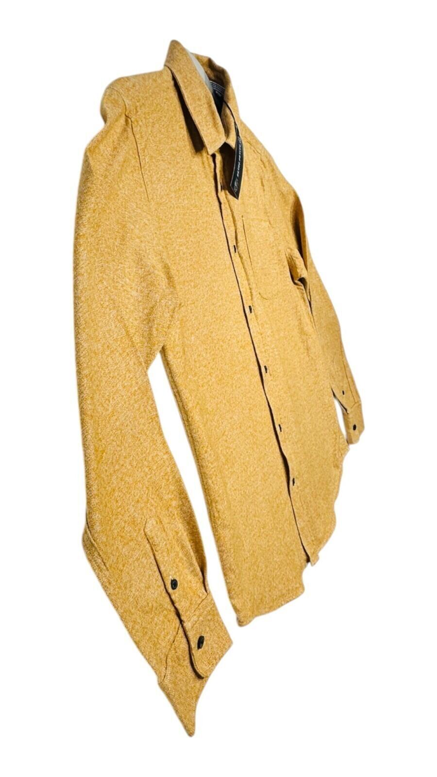 Mantaray Shirt Men's UK Size S Yellow Flannel Pocket
