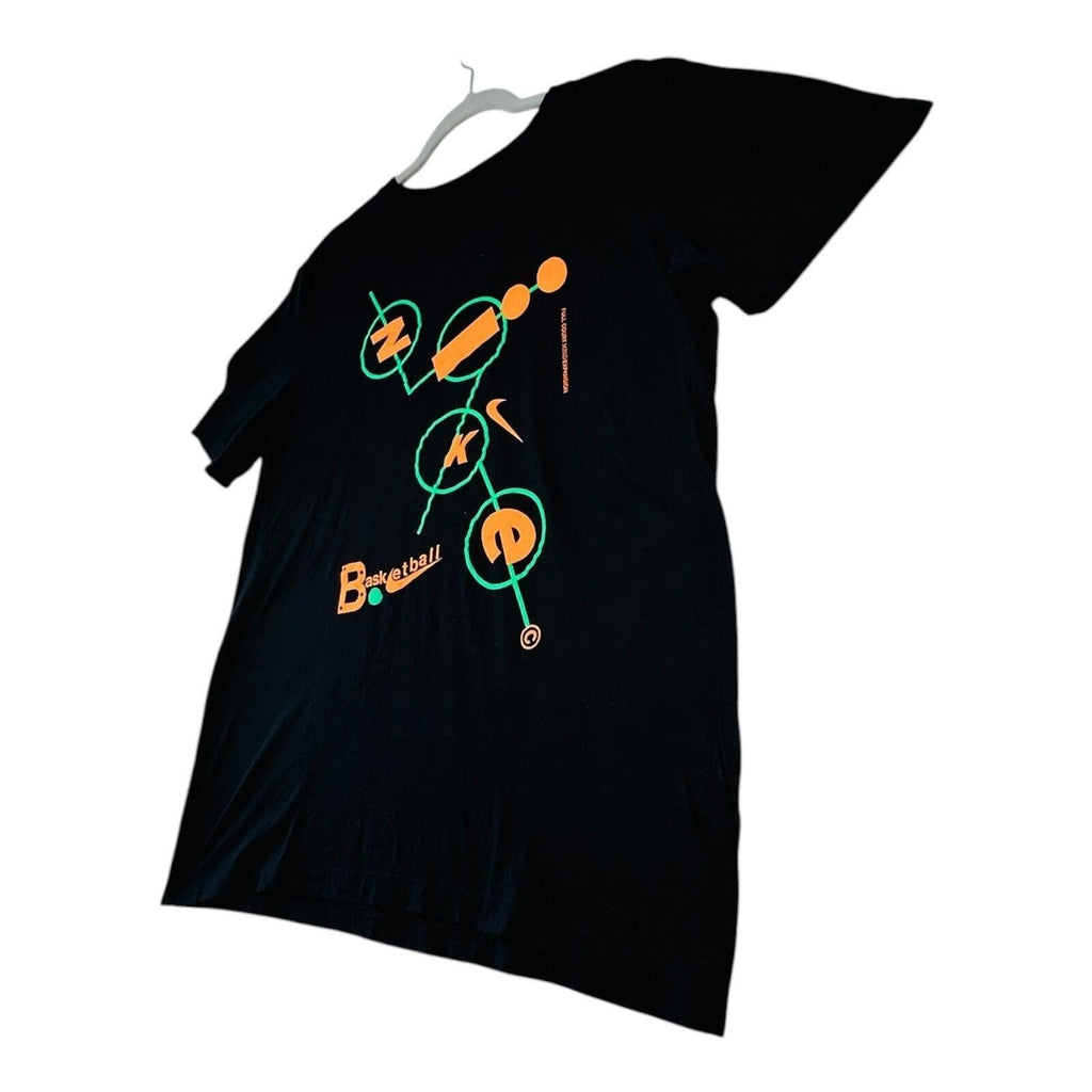 Nike Basketball T-Shirt Men's UK Size M Black Graphic Print