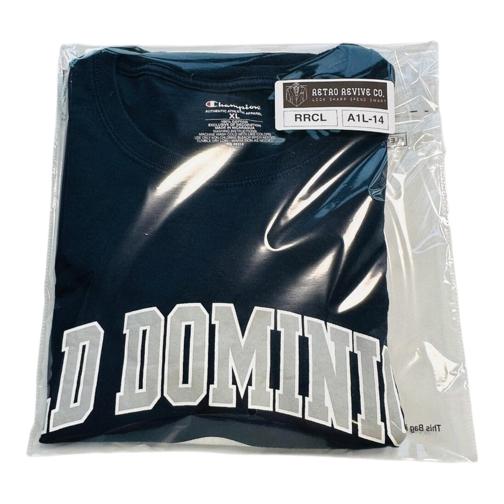 Champion Old Dominion T-Shirt Me's UK Size XL Blue Baseball
