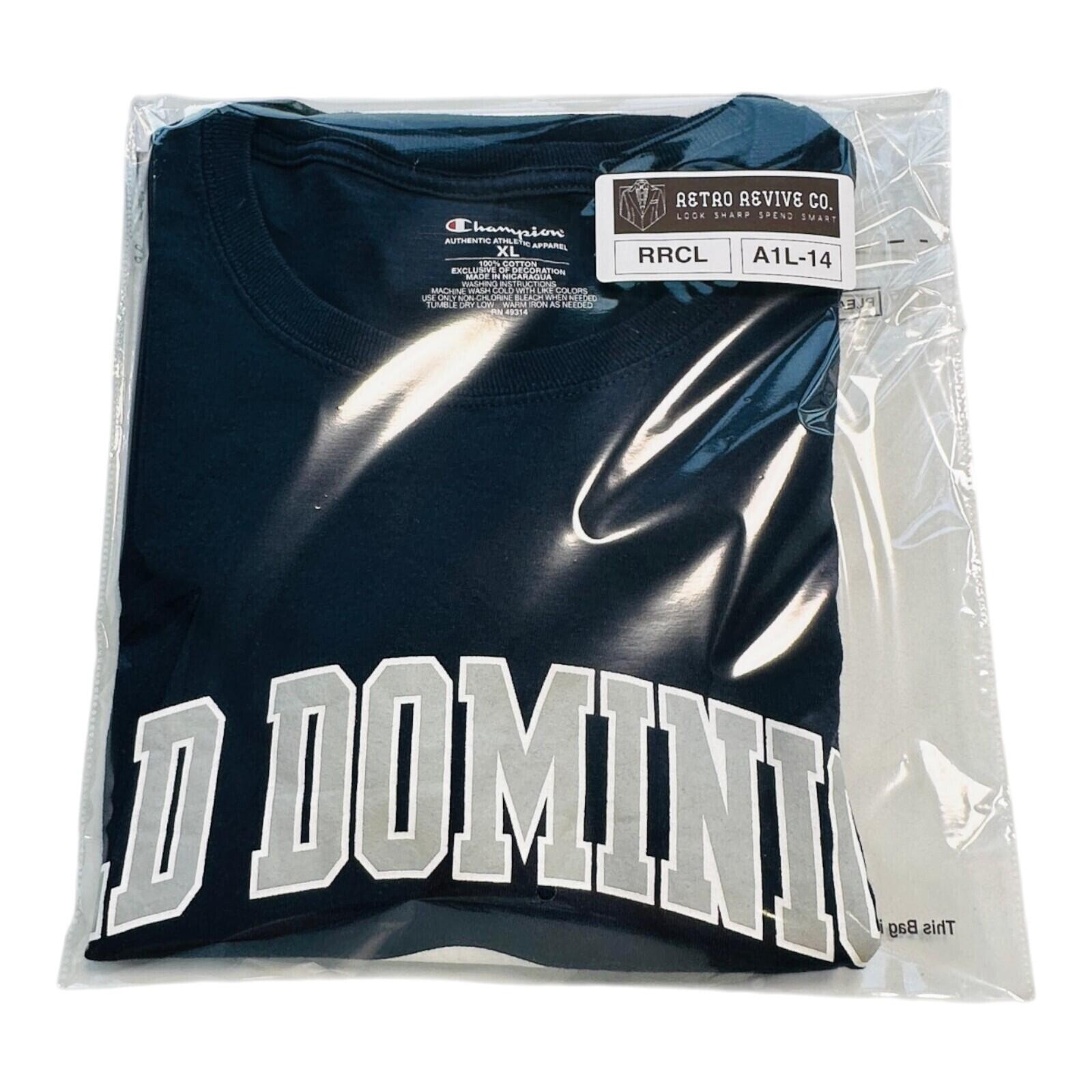 Champion Old Dominion T-Shirt Me's UK Size XL Blue Baseball
