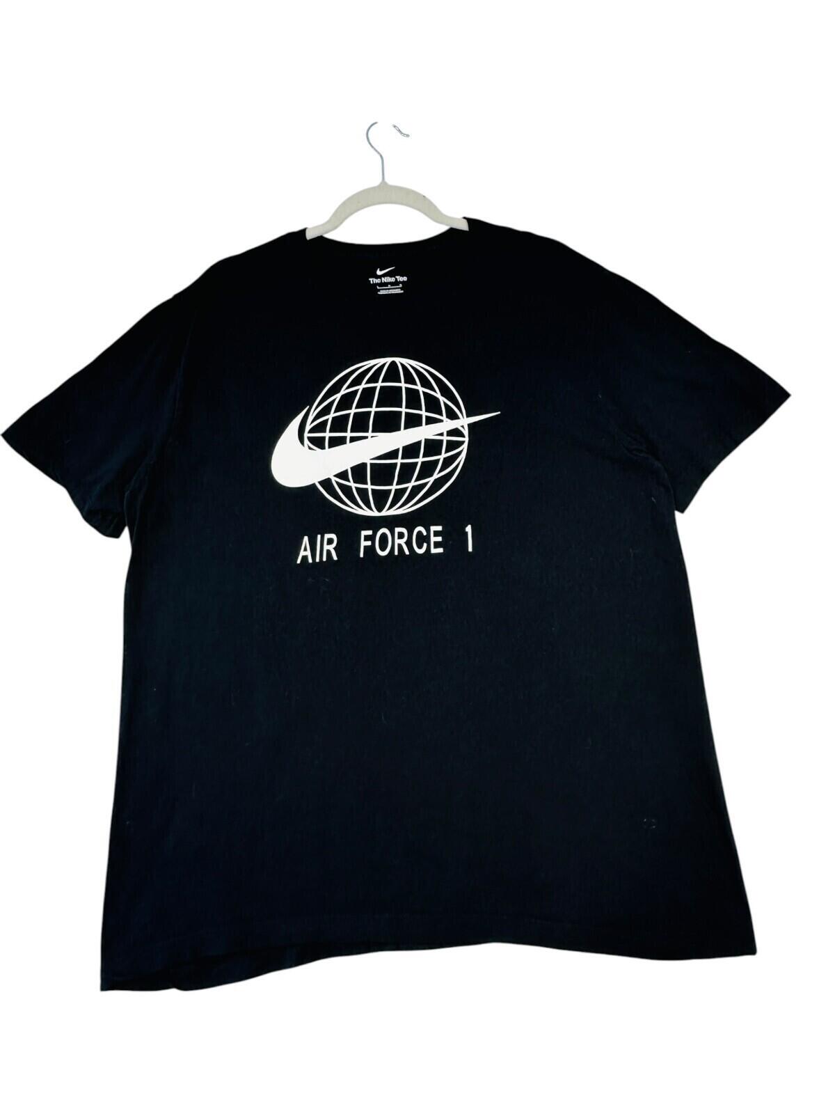 Nike Air Force 1 T-Shirt Men's UK Size L Black Graphic Print