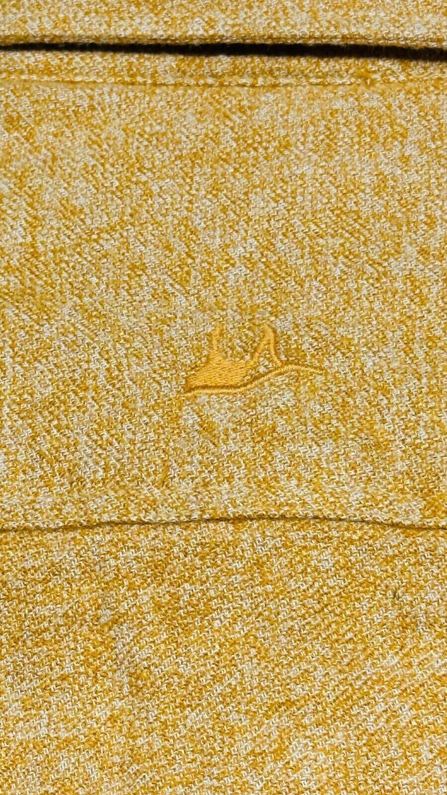 Mantaray Shirt Men's UK Size S Yellow Flannel Pocket