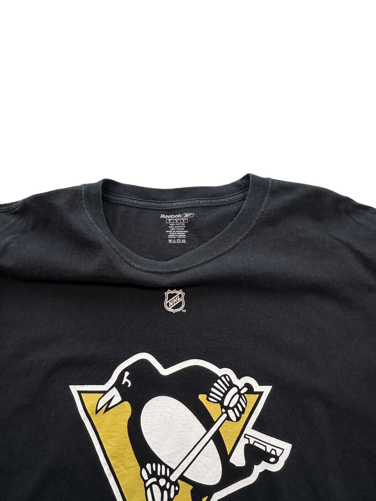 Reebok Penguin's T-Shirt Men's UK Size L Black Short Sleeve