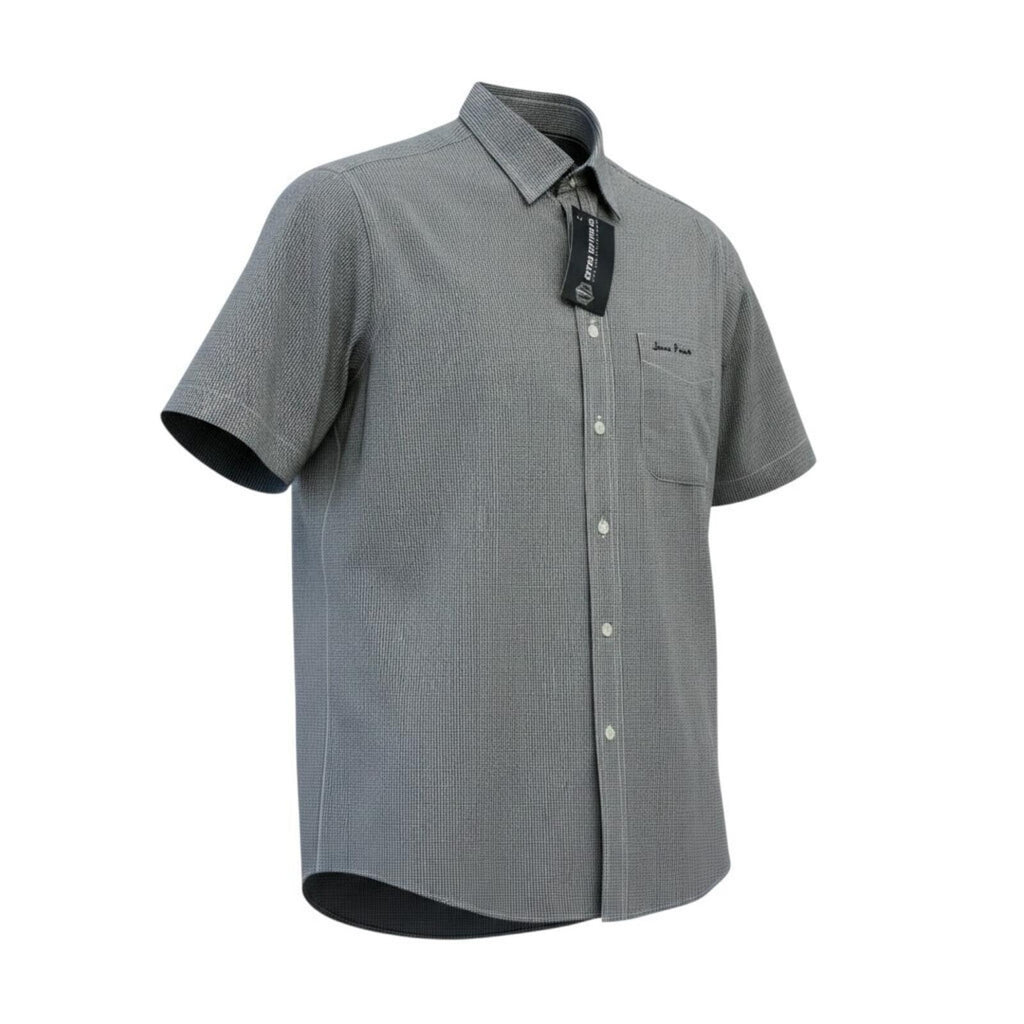 James Pringle Shirt Men's UK Size M Grey Embroidered Logo